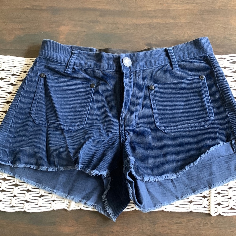 One teaspoon blue corduroy high wasted shorts size 28